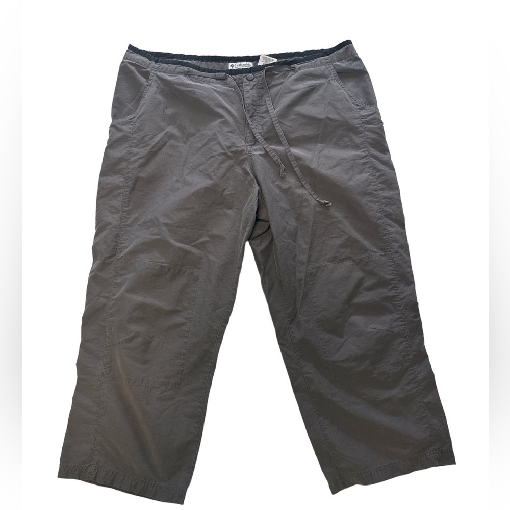 Columbia Men’s Hiking Capri‎ Gray Sz XL Inseam 24 Snap&Drawstring Excellent
